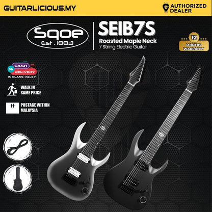 SQOE SEIB7S 7 String with Roasted Maple Neck Electric Guitar ( Humbucker / SEIB7S / SEIB - 7S)