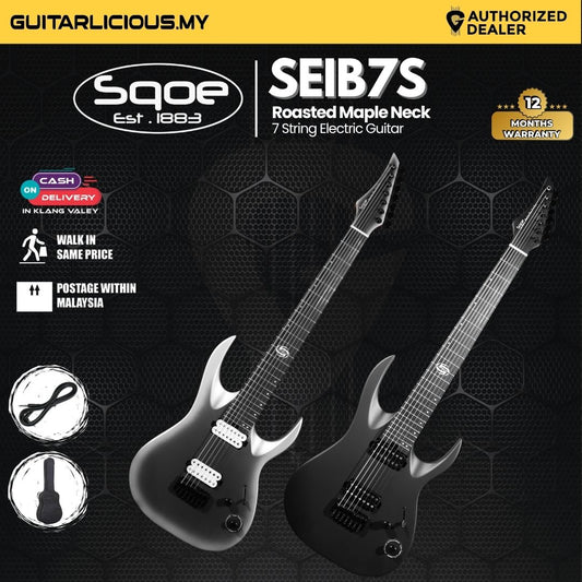 SQOE SEIB7S 7 String with Roasted Maple Neck Electric Guitar ( Humbucker / SEIB7S / SEIB - 7S)