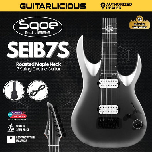 SQOE SEIB7S 7 String with Roasted Maple Neck Electric Guitar ( Humbucker / SEIB7S / SEIB - 7S)