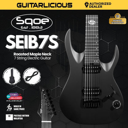 SQOE SEIB7S 7 String with Roasted Maple Neck Electric Guitar ( Humbucker / SEIB7S / SEIB - 7S)