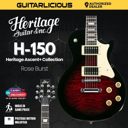 Heritage Ascent+ Collection H-150 Electric Guitar, Rose Burst