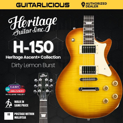 Heritage Ascent+ Collection H-150 Electric Guitar, Dirty Lemon Burst