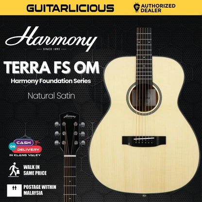 Harmony Foundation Series Terra FS OM Acoustic Guitar - Natural Gloss