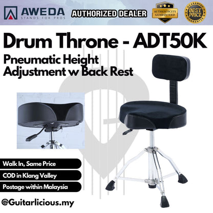 Aweda Drum Throne  with Pneumatic Height Adjustment with Back Rest - ADT50K ( ADT50K /ADT 50K )