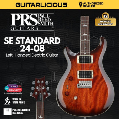 PRS SE Standard 24-08 Left-Handed Electric Guitar - Tobacco Sunburst