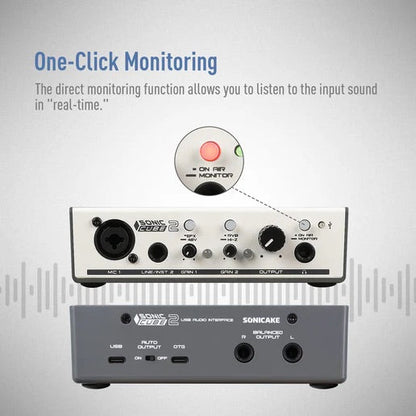 Sonicake QAI-23 Sonic Cube 2 Dual-channel Professional Audio Interface Analog Preamp ( QAI-23 / QAI 23 )
