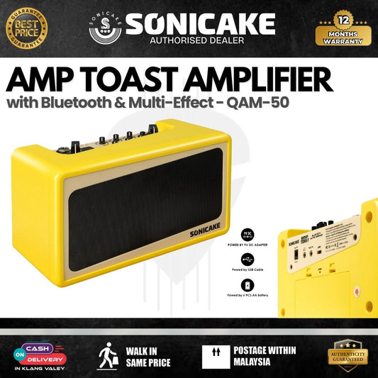 SONICAKE Amp Toast Combo Modelling Guitar Amplifier with Bluetooth & Multi-Effect - ( QAM-50 / QAM 50 )