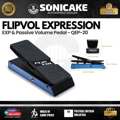 best passive volume pedal Sonicake QEP-20 FlipVol Expression EXP & Passive Volume Pedal – GUITARLICIOUS