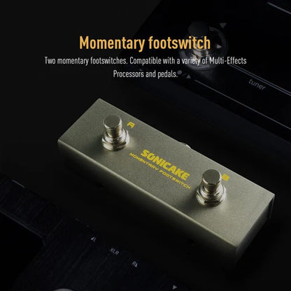 SONICAKE Momentary Foot Switch A/B Dual Way Footswitch Foot Controller with TRS Cable ( QFS-10 / QFS10 )