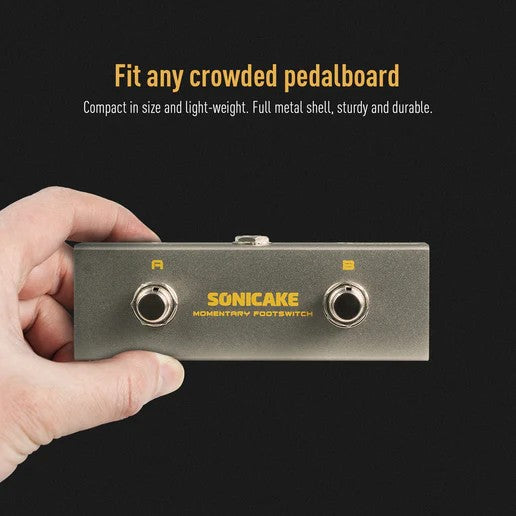 SONICAKE Momentary Foot Switch A/B Dual Way Footswitch Foot Controller with TRS Cable ( QFS-10 / QFS10 )