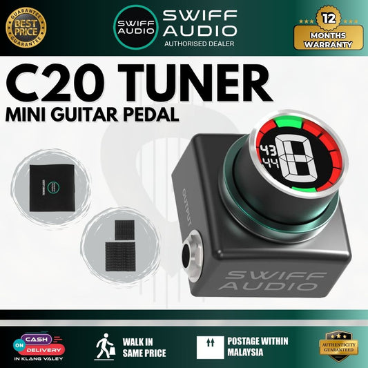 Swiff Audio C20 Mini Guitar Pedal Tuner - ( C- 20 / C 20 / Mini )