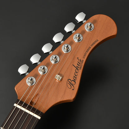 Bacchus BST-2-RSM/R Roasted Maple Neck & Rosewood FB, Stratocaster Electric Guitar w/ Bacchus SSH Pickups - Ice Blue Metallic