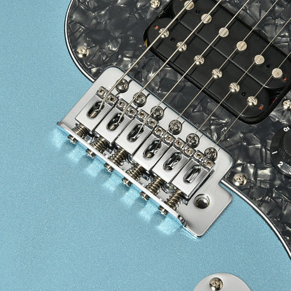 Bacchus BST-2-RSM/R Roasted Maple Neck & Rosewood FB, Stratocaster Electric Guitar w/ Bacchus SSH Pickups - Ice Blue Metallic