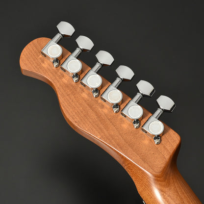 Bacchus BTE-2-RSM/R Universe Tele Electric Guitar, Roasted Maple Neck, Rosewood Fretboard, P-90 & SCPickups–Gun Metallic