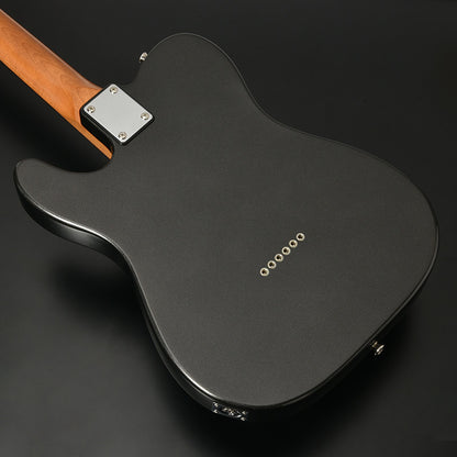 Bacchus BTE-2-RSM/R Universe Tele Electric Guitar, Roasted Maple Neck, Rosewood Fretboard, P-90 & SCPickups–Gun Metallic