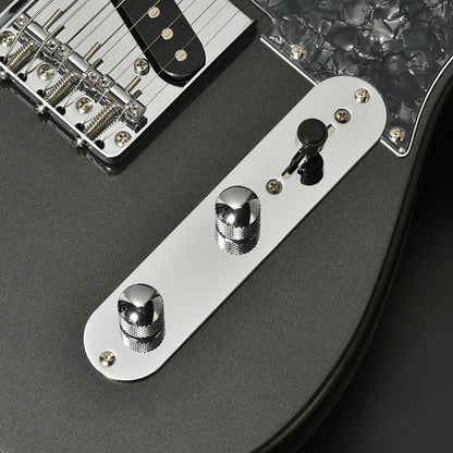 Bacchus BTE-2-RSM/R Universe Tele Electric Guitar, Roasted Maple Neck, Rosewood Fretboard, P-90 & SCPickups–Gun Metallic