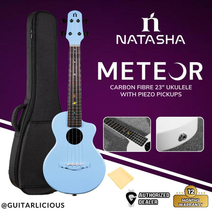 Natasha Meteor Carbon Fiber 23" Ukulele with Piezo Pickups ( NAT-METEO-EQ / NAT METEO EQ )