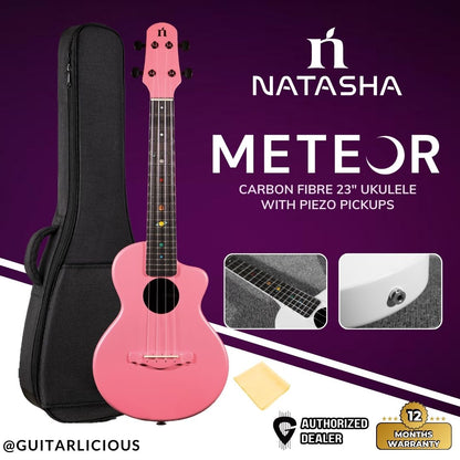 Natasha Meteor Carbon Fiber 23" Ukulele with Piezo Pickups ( NAT-METEO-EQ / NAT METEO EQ )