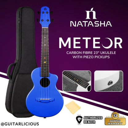 Natasha Meteor Carbon Fiber 23" Ukulele with Piezo Pickups ( NAT-METEO-EQ / NAT METEO EQ )