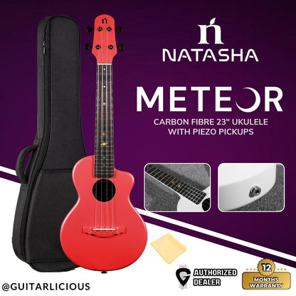 Natasha Meteor Carbon Fiber 23" Ukulele with Piezo Pickups ( NAT-METEO-EQ / NAT METEO EQ )