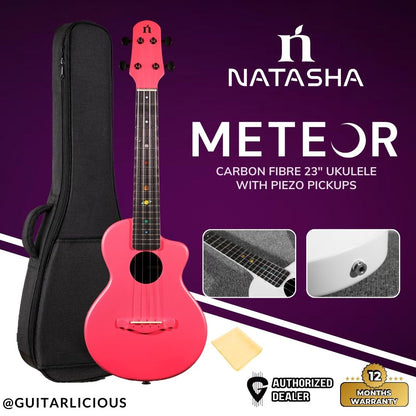 Natasha Meteor Carbon Fiber 23" Ukulele with Piezo Pickups ( NAT-METEO-EQ / NAT METEO EQ )