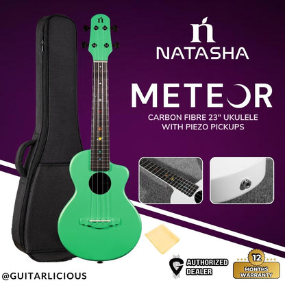 Natasha Meteor Carbon Fiber 23" Ukulele with Piezo Pickups ( NAT-METEO-EQ / NAT METEO EQ )