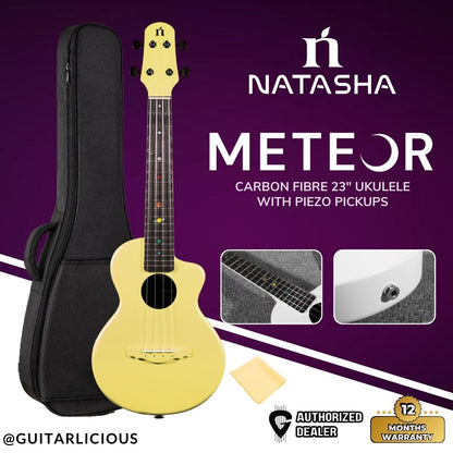 Natasha Meteor Carbon Fiber 23" Ukulele with Piezo Pickups ( NAT-METEO-EQ / NAT METEO EQ )
