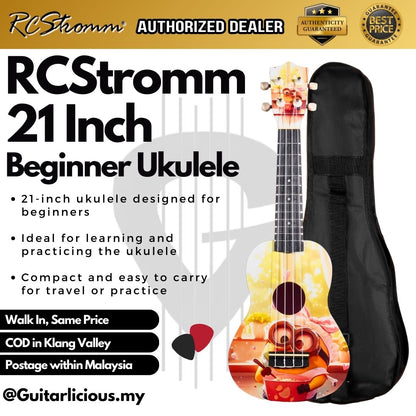Kappa CARTOON Series 21 inch Soprano Beginner Color Ukulele with Bag