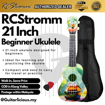 Kappa CARTOON Series 21 inch Soprano Beginner Color Ukulele with Bag