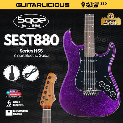 SQOE SEST880 HSS Roasted Maple Smart Electric Guitar ( SEST / SEST-800 / ST 800 )