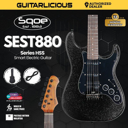 SQOE SEST880 HSS Roasted Maple Smart Electric Guitar ( SEST / SEST-800 / ST 800 )