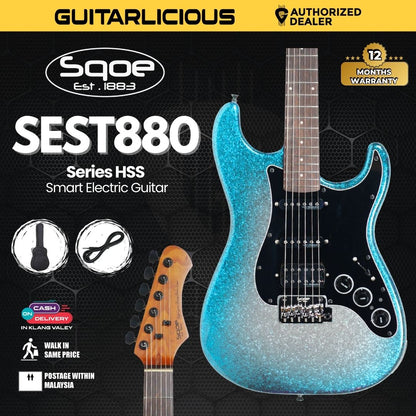 SQOE SEST880 HSS Roasted Maple Smart Electric Guitar ( SEST / SEST-800 / ST 800 )