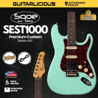 SQOE SEST1000 Premium Custom Series HSS Electric Guitar with Hardcase ( SEST / SEST-1000 / ST 1000 )