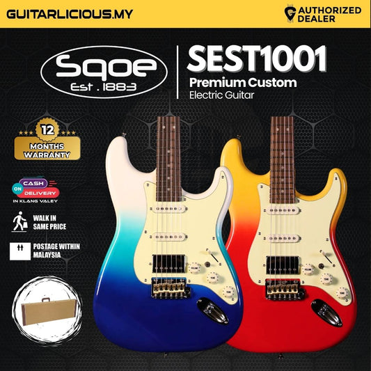 SQOE SEST1001 Custom Series HSS Electric Guitar with Hardcase ( SEST / SEST-1001 / ST 1001 )