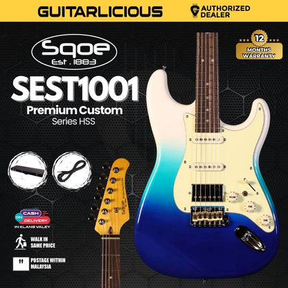 SQOE SEST1001 Custom Series HSS Electric Guitar with Hardcase ( SEST / SEST-1001 / ST 1001 )