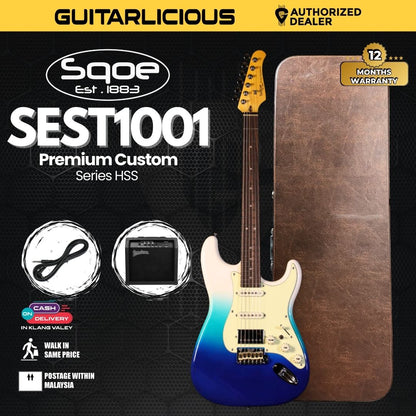 SQOE SEST1001 Custom Series HSS Electric Guitar with Hardcase ( SEST / SEST-1001 / ST 1001 )