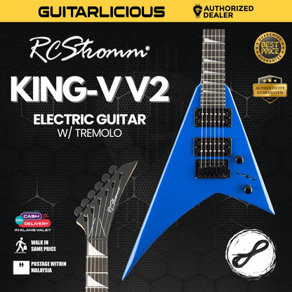 RCStromm King V V-Series V2 Electric Guitar with Tremolo (HH) (RCStromm / King VV / KIng-V2 )
