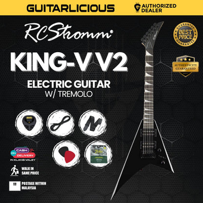 RCStromm King V V-Series V2 Electric Guitar with Tremolo (HH) (RCStromm / King VV / KIng-V2 )