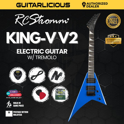 RCStromm King V V-Series V2 Electric Guitar with Tremolo (HH) (RCStromm / King VV / KIng-V2 )