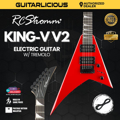 RCStromm King V V-Series V2 Electric Guitar with Tremolo (HH) (RCStromm / King VV / KIng-V2 )