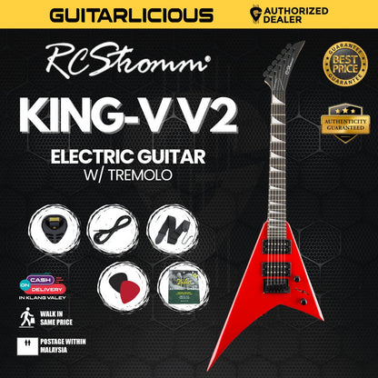 RCStromm King V V-Series V2 Electric Guitar with Tremolo (HH) (RCStromm / King VV / KIng-V2 )