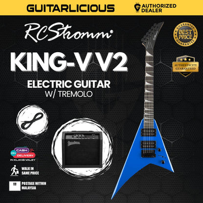 RCStromm King V V-Series V2 Electric Guitar with Tremolo (HH) (RCStromm / King VV / KIng-V2 )