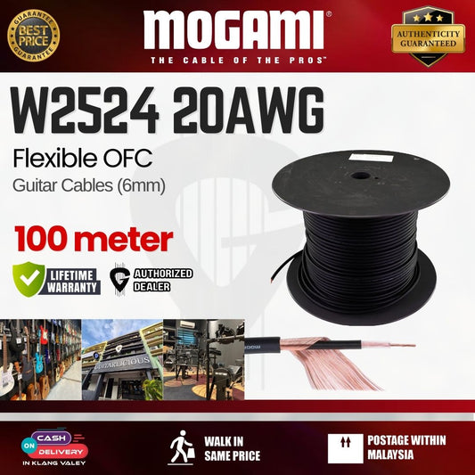 MOGAMI W2524 Flexible OFC Guitar Cable 6mm Ø (20AWG) - 100m