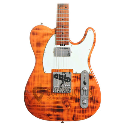 SQOE SETL980 Roasted Maple Series Telecaster Electric Guitar - Torched Natural ( SETL980 / SETL 980 / SETL-980 )