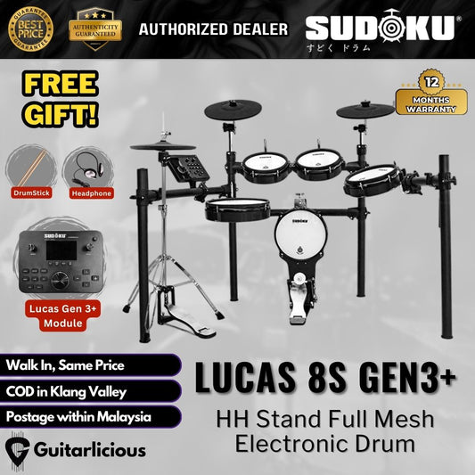Sudoku Lucas 8S + HH Stand with Gen3+ Module Series Full Mesh Electronic Drum