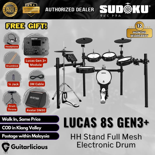 Sudoku Lucas 8S + HH Stand with Gen3+ Module Series Full Mesh Electronic Drum