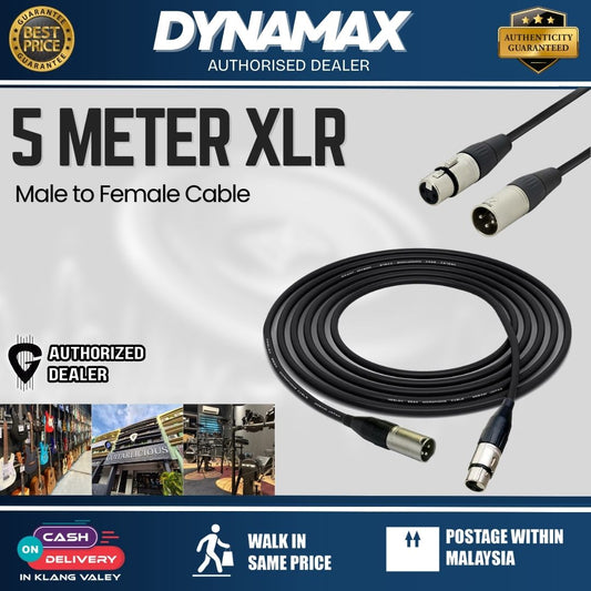Dynamax 5meter XLR Male to Female Cable ( FZMCDX-FMX/5 / FMX/5 )