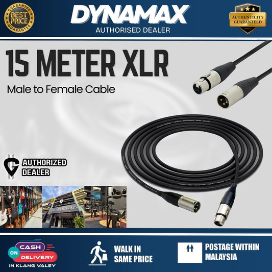 Dynamax 15meter XLR Male to Female Cable ( FZMCDX-FMX/15 / FMX/15 )