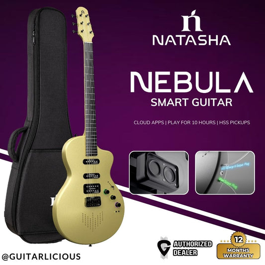 Natasha Nebula Smart Electric Guitar-Glade Gold