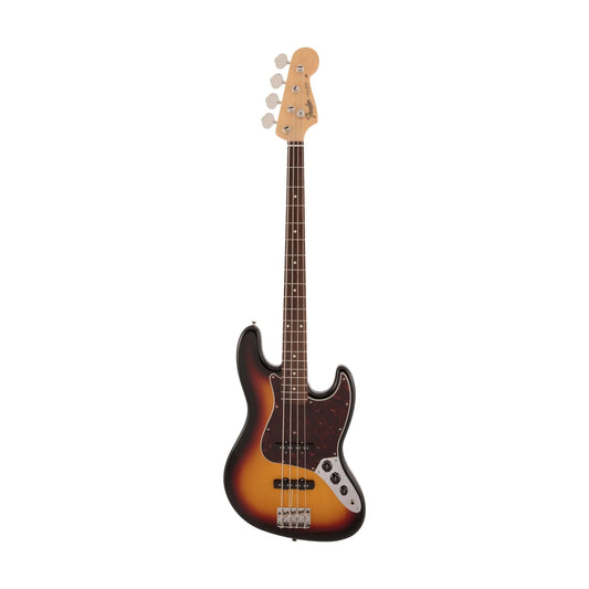 Fender Japan Traditional II 60s Jazz Bass Guitar, RW FB-3-Tone Sunburst